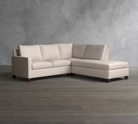 Cameron Square Arm Upholstered 3 Piece Bumper Sectional Sofa