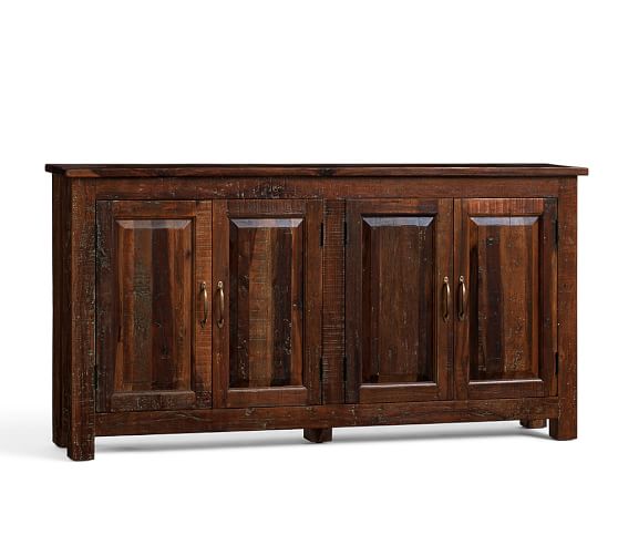 Bowry Reclaimed Wood Media Console Pottery Barn