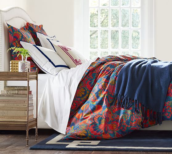 Remi Organic Patterned Duvet Cover Sham Pottery Barn