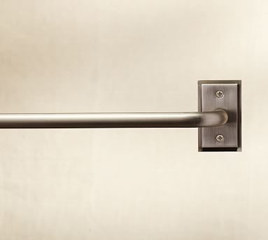 Pb Essential Room Darkening Curtain Rod Wall Bracket Pewter