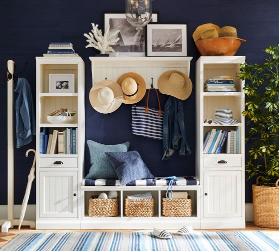 Aubrey 4 Piece Entryway Set With Cabinets Pottery Barn