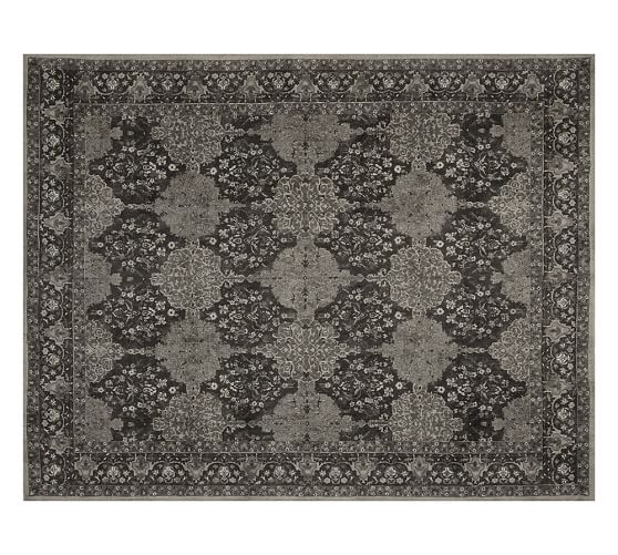 Ivory Black Corrina Persian Rug Pottery Barn