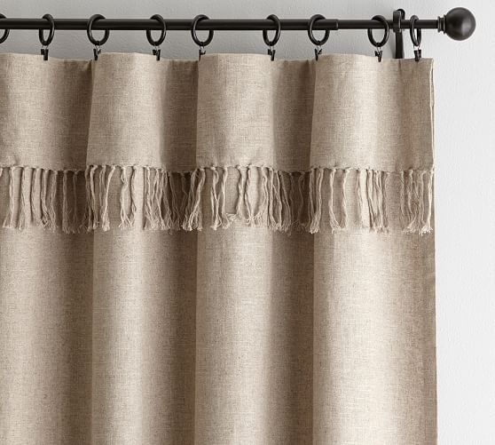 Fringe Top Curtain Pottery Barn