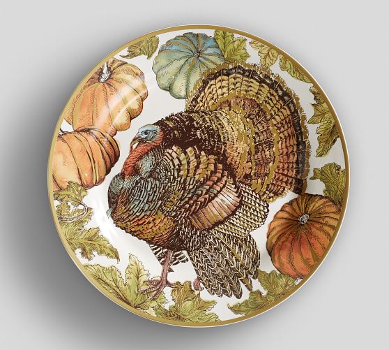 Heritage Turkey Dinner Plates Set Of 4 Pottery Barn