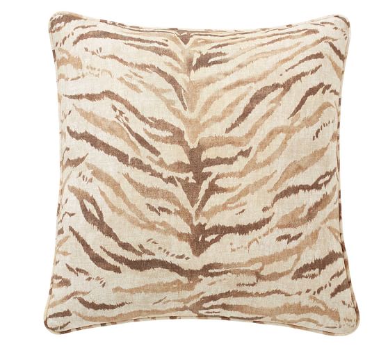 Zebra Print Pillow Cover Neutral Multi Pottery Barn