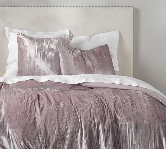 Crinkle Velvet Duvet Cover Shams Pottery Barn