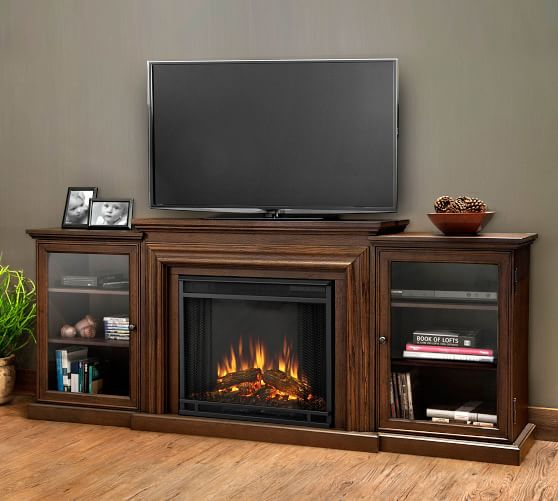 Real Flame Frederick Electric Fireplace Media Cabinet Pottery Barn