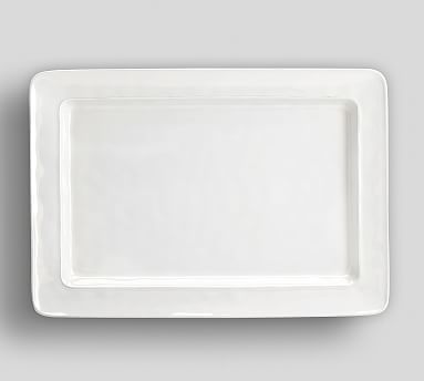 Cambria Stoneware Rectangular Serving Platter- Stone