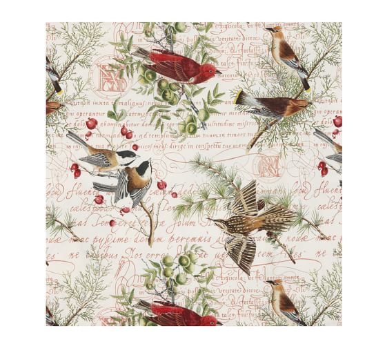 Winter Bird Patterned Duvet Cover Sham Pottery Barn