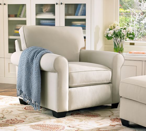 Buchanan Roll Arm Upholstered Armchair Pottery Barn