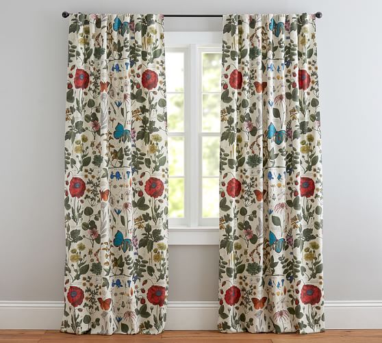 Poppy Botanical Curtain Pottery Barn