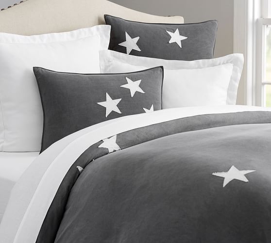 The Emily Meritt Applique Stars Duvet Cover Shams Pottery Barn