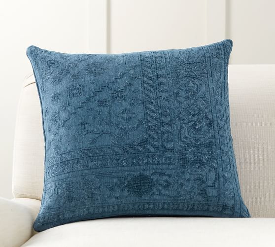 Romilly Embroidered Decorative Pillow Cover Pottery Barn
