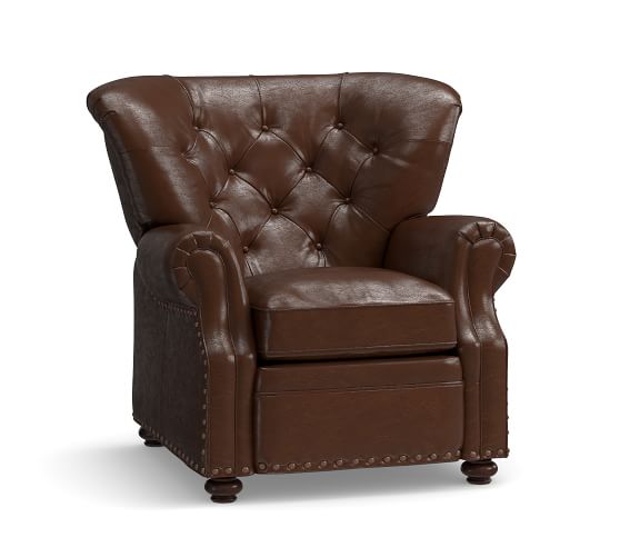 Lansing Leather Recliner Pottery Barn