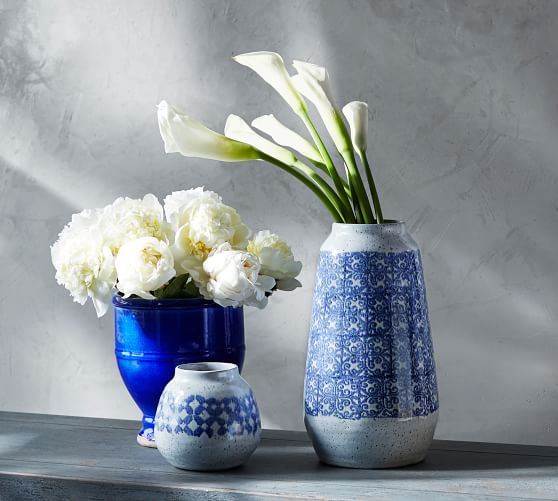 Amadora Blue Mixed Vases Pottery Barn