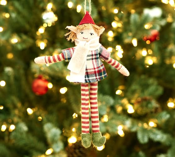Jolly The Long Leg Elf Ornament Pottery Barn
