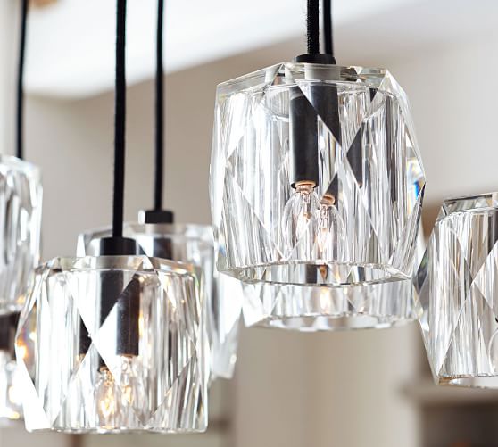 Maxfield Crystal Rectangular Multi Pendant Pottery Barn