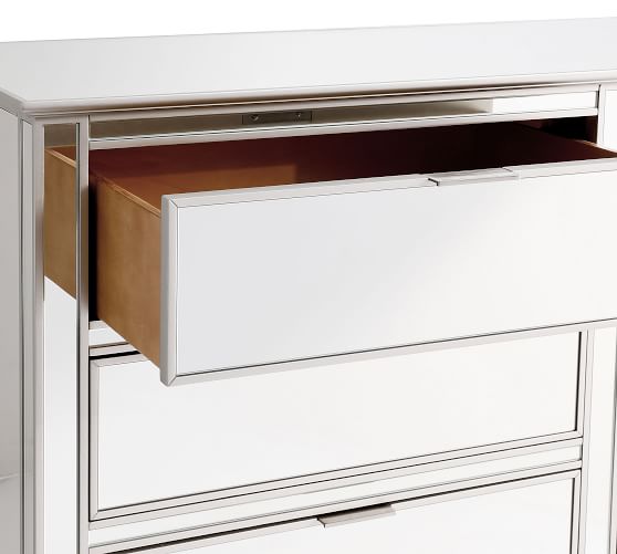 Park 6 Drawer Extra Wide Mirrored Dresser Pottery Barn