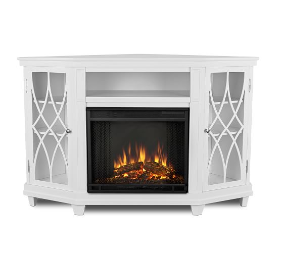 Real Flame Lynette Corner Electric Fireplace Media Cabinet
