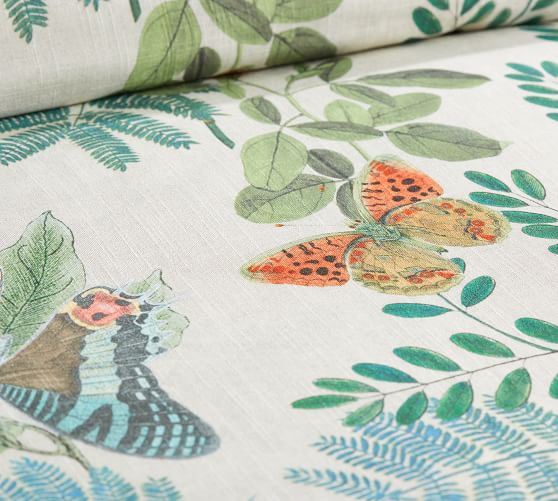 Victoria Botanical Print Duvet Cover Shams Pottery Barn