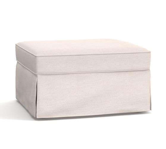 Pb English Slipcovered Ottoman Pottery Barn