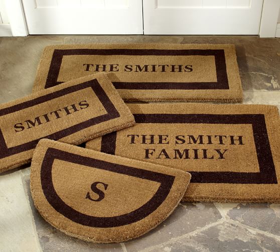 Personalized Framed Doormat Up To 8 Characters Pottery Barn