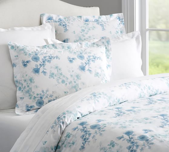 Natalie Floral Organic Patterned Duvet Cover Sham Pottery Barn