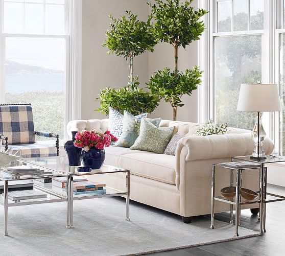 Chesterfield Fabric Sofa Pottery Barn