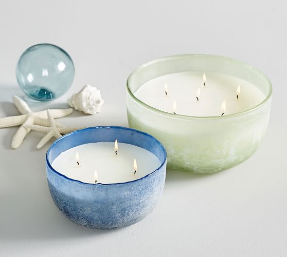 Sea Glass Scented Candles Amalfi Jasmine Pottery Barn