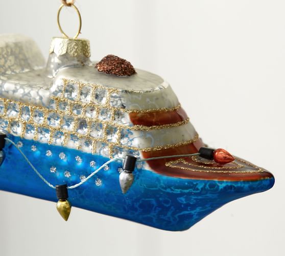 Mercury Glass Cruise Ship Ornament Pottery Barn