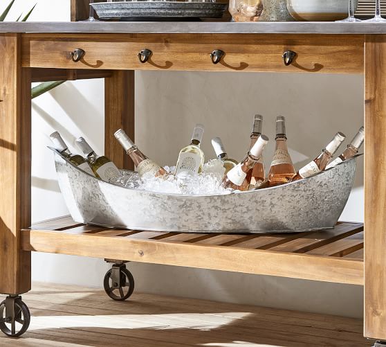 Galvanized Metal Party Boat Cooler Pottery Barn