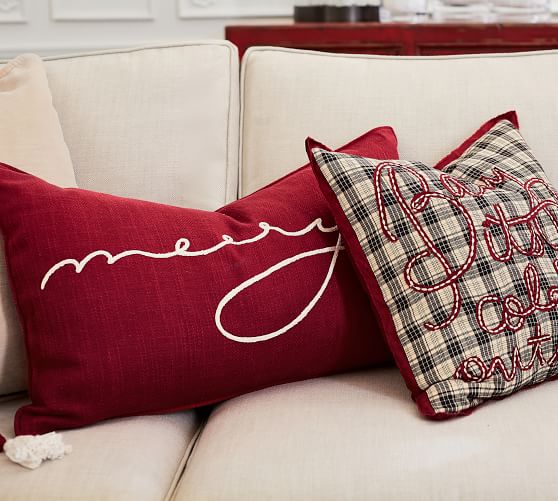 Merry Lumbar Decorative Pillow Cover Pottery Barn