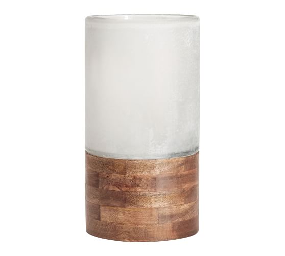 frosted glass candle holder