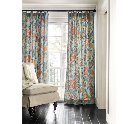 Cynthia Palampore Curtain Blue Pottery Barn