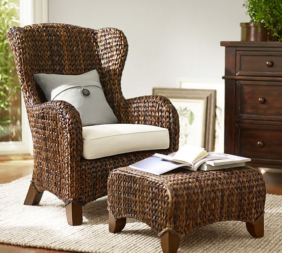 Seagrass Wingback Armchair Pottery Barn