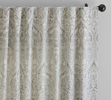 Mackenna Paisley Curtain Taupe Pottery Barn