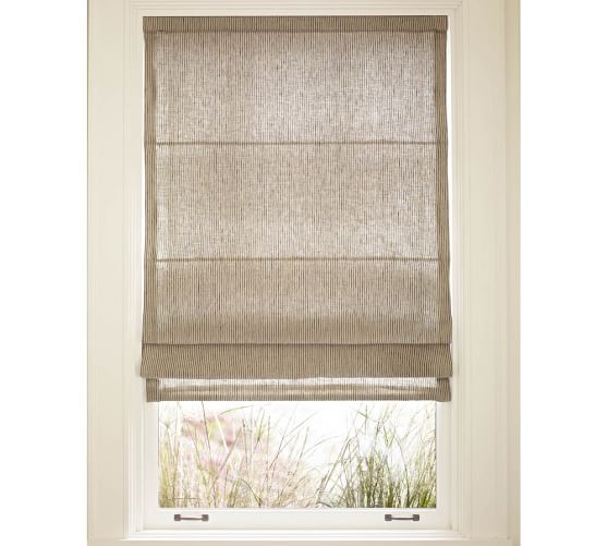 Mini Stripe Cordless Roman Shade Pottery Barn