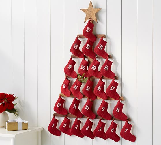 Stocking Tree Advent Calendar Pottery Barn