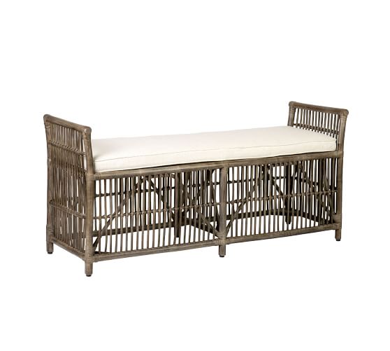 Rattan Backless Bench Pottery Barn