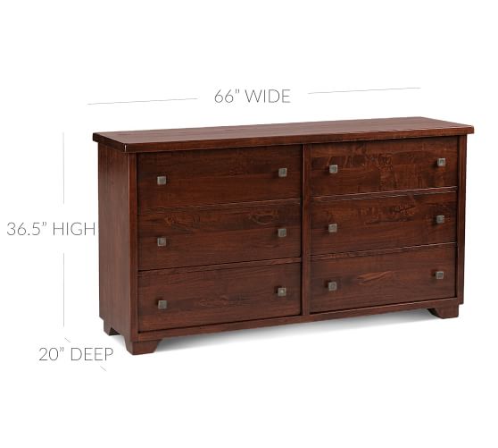 Sumatra 6 Drawer Extra Wide Dresser Pottery Barn