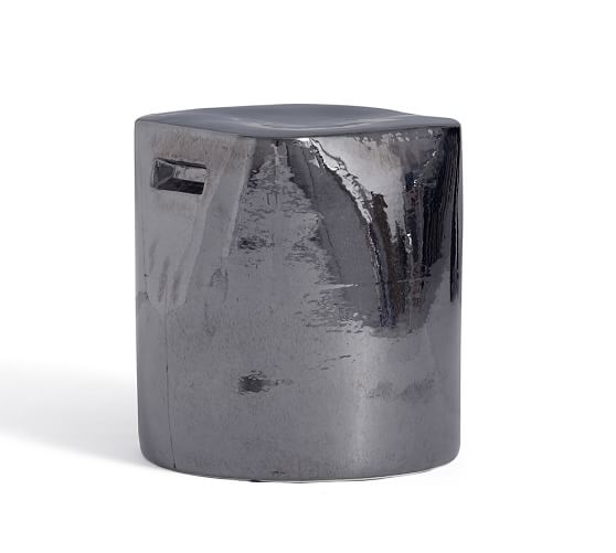 Square Ceramic Side Table Pottery Barn