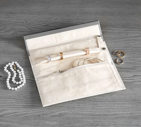 Pixley Leather Jewelry Roll Pottery Barn