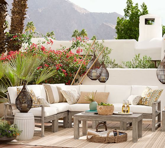 Indio Outdoor Sectional Components Pottery Barn