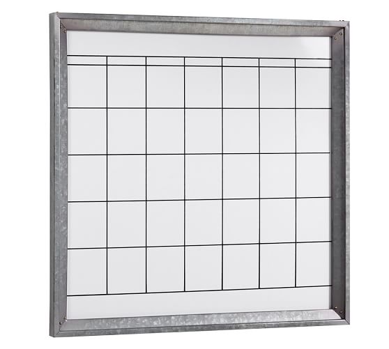 Galvanized System White Board Calendar Pottery Barn