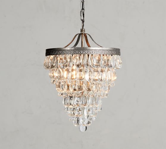 Clarissa Crystal Drop Small Round Chandelier