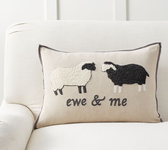 Ewe Me Sentiment Decorative Pillow Cover Pottery Barn