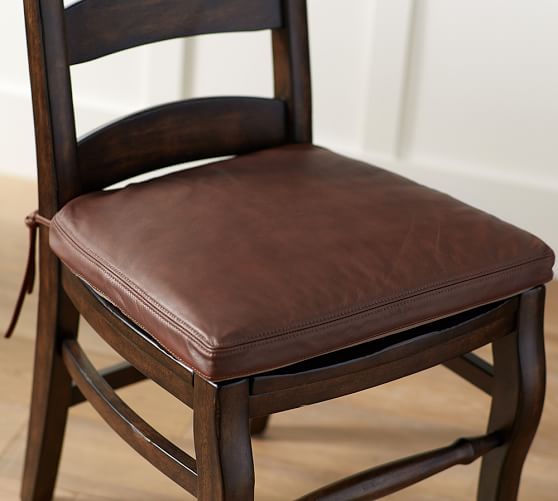 Pb Classic Leather Dining Chair Cushion Pottery Barn