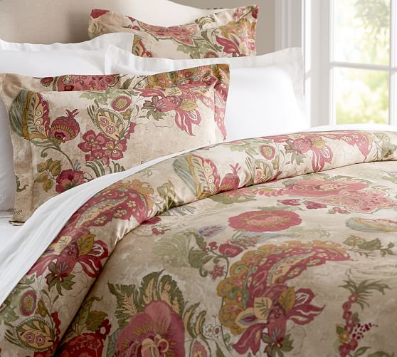 Amaya Floral Duvet Cover Shams Pottery Barn