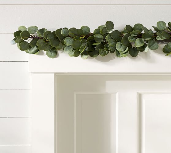 Faux Silver Dollar Eucalyptus Garland Pottery Barn