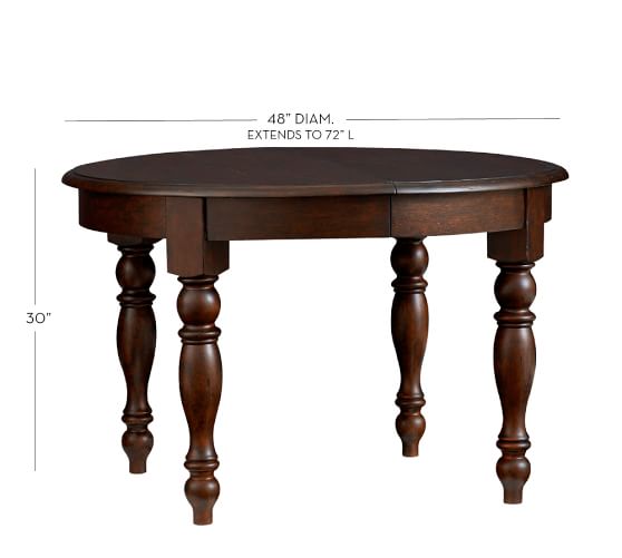 Evelyn Round Extending Dining Table Pottery Barn